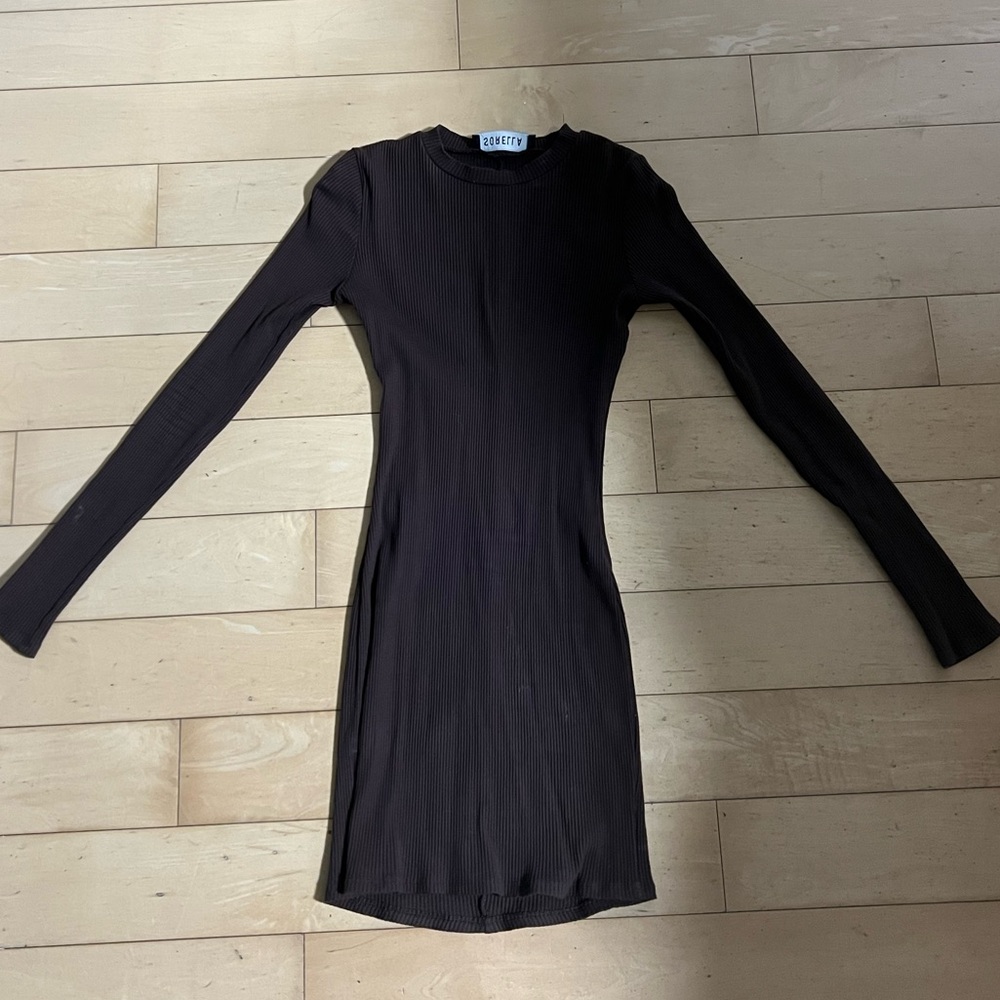 Bodycon Brown Long sleeve Sorella Boutique Mini Dress